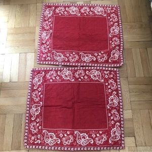 Red floral pillow shams (for decorative pillows)